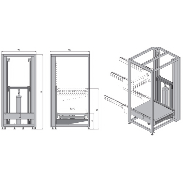 200kg lift conveyor unit for pallet transfer system with vertical lifting function
