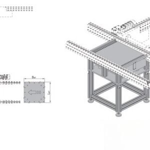 200kg lift and transverse conveyor unit for pallet system automated transfer line